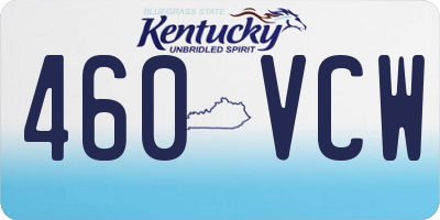 KY license plate 460VCW