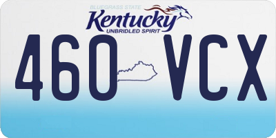 KY license plate 460VCX