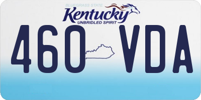 KY license plate 460VDA