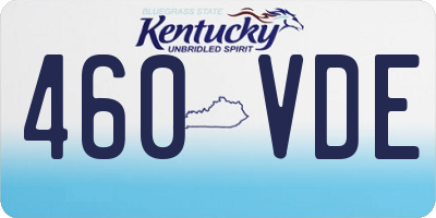 KY license plate 460VDE