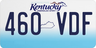 KY license plate 460VDF