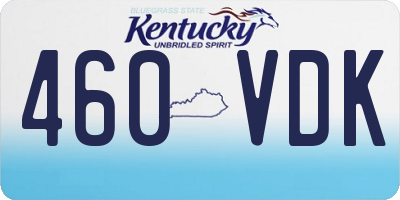 KY license plate 460VDK