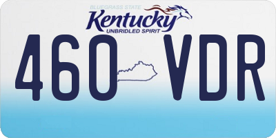 KY license plate 460VDR