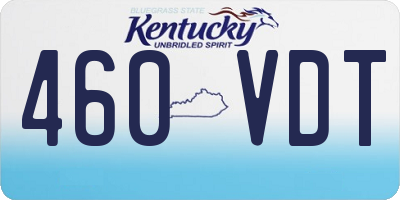 KY license plate 460VDT