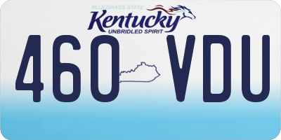 KY license plate 460VDU