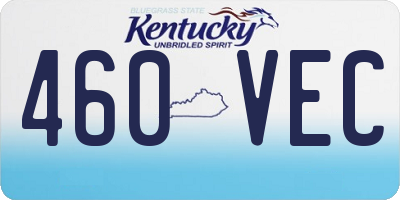 KY license plate 460VEC