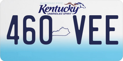 KY license plate 460VEE