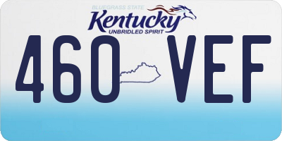 KY license plate 460VEF