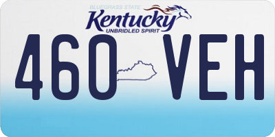 KY license plate 460VEH