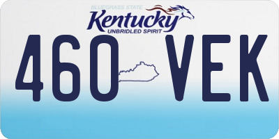 KY license plate 460VEK