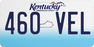 KY license plate 460VEL