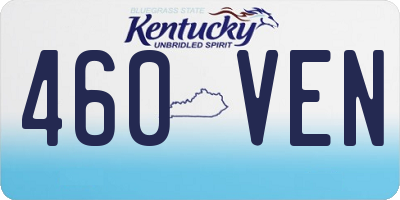 KY license plate 460VEN