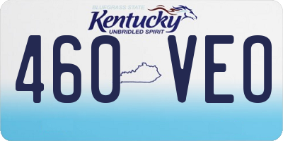 KY license plate 460VEO
