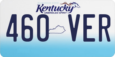 KY license plate 460VER