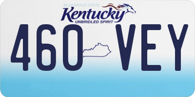 KY license plate 460VEY