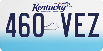 KY license plate 460VEZ