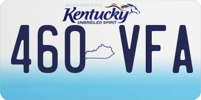 KY license plate 460VFA