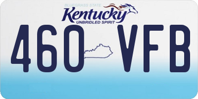 KY license plate 460VFB