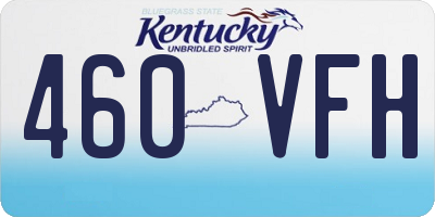 KY license plate 460VFH