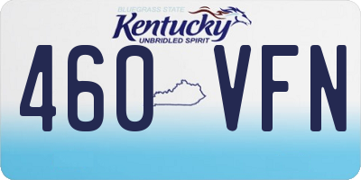 KY license plate 460VFN
