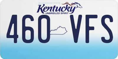 KY license plate 460VFS