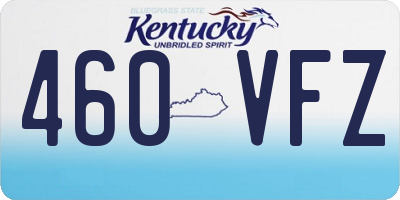 KY license plate 460VFZ