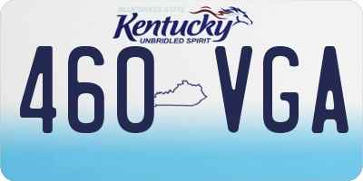 KY license plate 460VGA