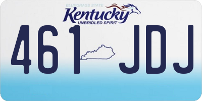 KY license plate 461JDJ