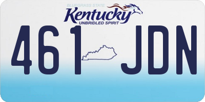 KY license plate 461JDN