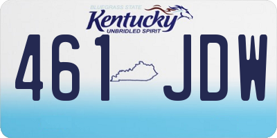 KY license plate 461JDW