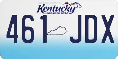 KY license plate 461JDX