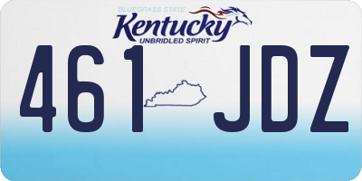 KY license plate 461JDZ