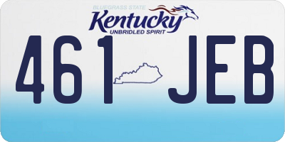 KY license plate 461JEB