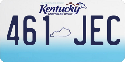 KY license plate 461JEC