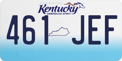 KY license plate 461JEF