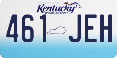 KY license plate 461JEH