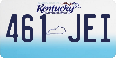 KY license plate 461JEI