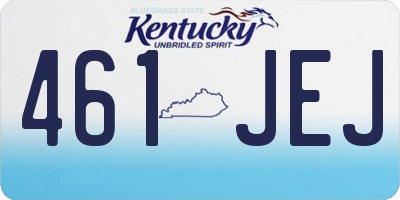 KY license plate 461JEJ