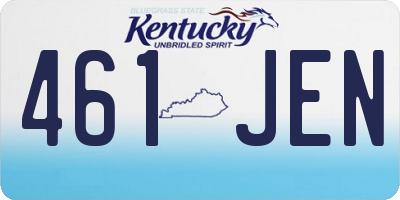 KY license plate 461JEN