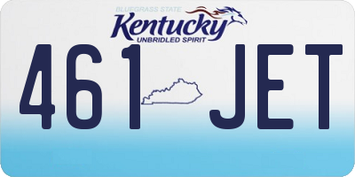 KY license plate 461JET