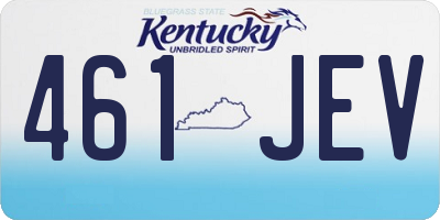 KY license plate 461JEV