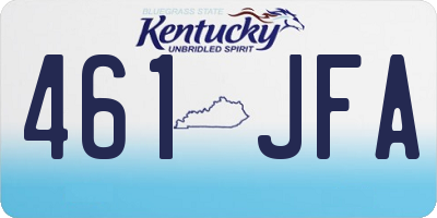 KY license plate 461JFA