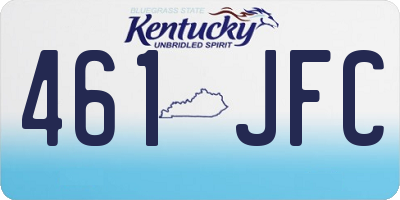 KY license plate 461JFC