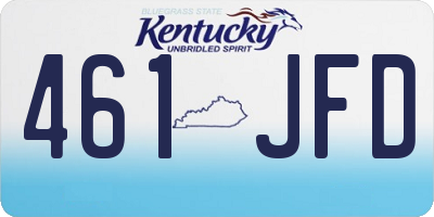 KY license plate 461JFD