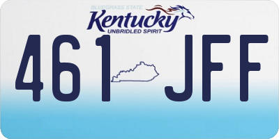 KY license plate 461JFF