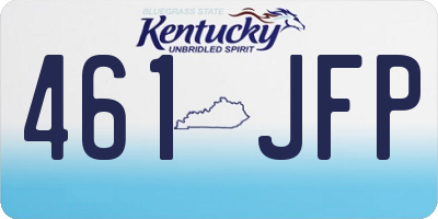 KY license plate 461JFP