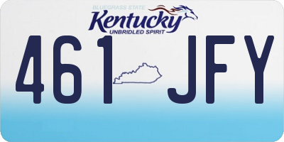KY license plate 461JFY