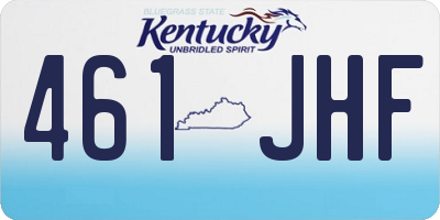 KY license plate 461JHF