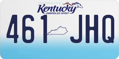 KY license plate 461JHQ