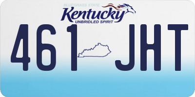 KY license plate 461JHT